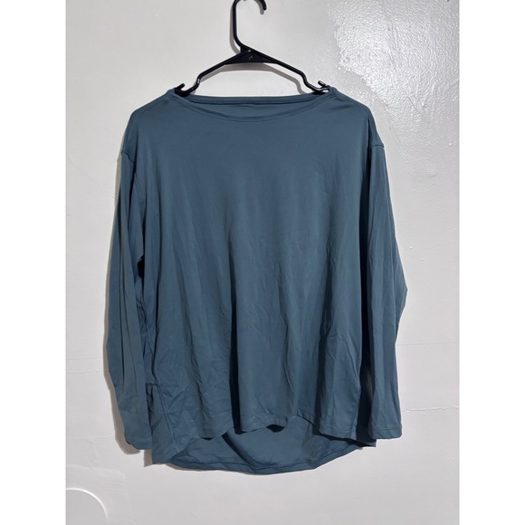 Green women's oversized large workout long sleeved top NWOT CRZ yoga shirt - Picture 1 of 4
